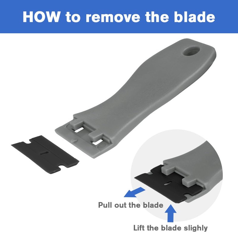 Flintronic 2PCS Plastic Scraper with 30PCS Plastic Blades, Window Scrapers