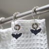 SUPERFINDINGS 12Pcs 3 Styles Shower Curtain Hooks Rings Skull Bat