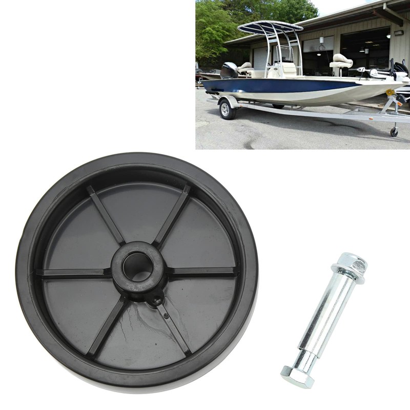 6-Inch Replacement Boat Trailer Jack Wheel, Heavy Duty Swivel Mount,