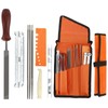 10 Pcs Chainsaw Sharpener File Kit with 5/32 3/16 7/32