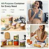 NETANY 6-pack 10oz Glass jars with Airtight Lids, Overnight Oats