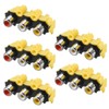 uxcell PCB Panel Mount Triple RCA Socket Female Jack Video