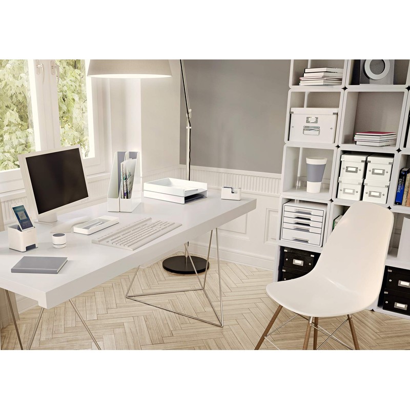 Leitz TS-120558 Wow Desk Organiser with Inductive Charger, Grey