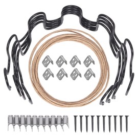 Swpeet 67Pcs Couch Spring Repair Kit, Including Springs, Upholstery Spring Clips, Seat Spring Stay Wire, Retaining Wire Clips and Screws, Compatible with Seating in Furniture Automotive