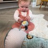 Nuby Animal Adventures Tummy Time Pillow, Sensory Toys, Baby-Safe Mirror,