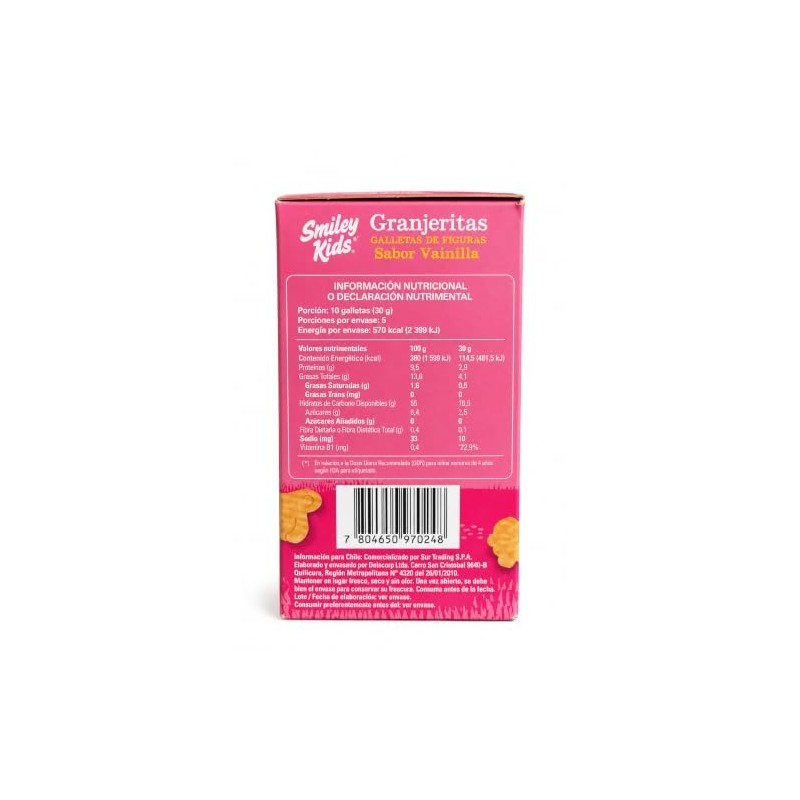 Galletas Granjeritas, Sabor Vainilla