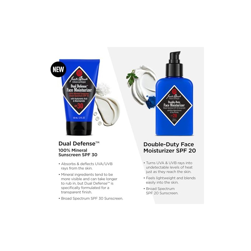 Jack - Hidratante facial doble de color negro SPF 20,