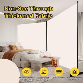 Room Divider 6FT 2 Panel Privacy Screen, 142'' Wide Fabric Indoor Room Divider Wall Divider for Room Separation, Portable Room Partitions and Dividers Freestanding Temporary Wall Room Separators