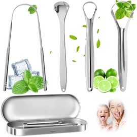 TOPOST Limpiador Raspador de Lengua, Tongue Scraper con Estuche
