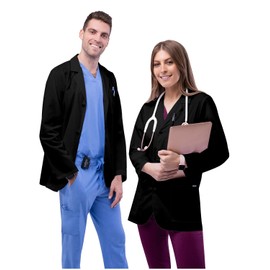 Adar Uniforms Universal Unisex Consultation Lab Coats - Classic 31" - 805 - Black - 2X