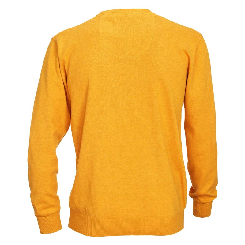 Redmond Men's Plain High Melange Pullover - brass Plain 100