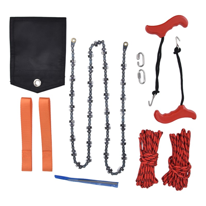 Hand Rope Chain Saw Efficient Both Sides Teeth Blades Folding