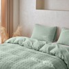 BISELINA 100% Cotton Duvet Cover Set Waffle Weave 3PCS (1