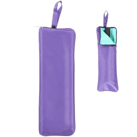 sourcing map Wet Umbrellas Bag, 15 x 5 Inch Waterproof Oxford Cloth Reversible Umbrellas Sleeve Cover Portable Waterproof Case for Wet Travel Folding Umbrellas Travel Home Outdoor, Purple