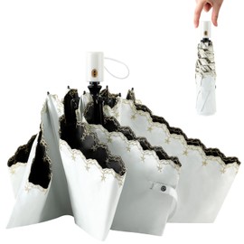 Folding Umbrella, Durable, Lightweight, 8.8 oz (250 g), Sun Umbrella, UV Protection, Automatic Opening/Closing, Large, Light Shading Heat Shield, Folding Umbrella, Women's, For Rain or Shine, UV