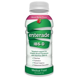 enterade IBS-D, Beverage for IBS Relief of Symptoms from Irritable Bowel Syndrome with Diarrhea (IBS-D), Mixed Berry (6 Bottles, 8 oz Each)