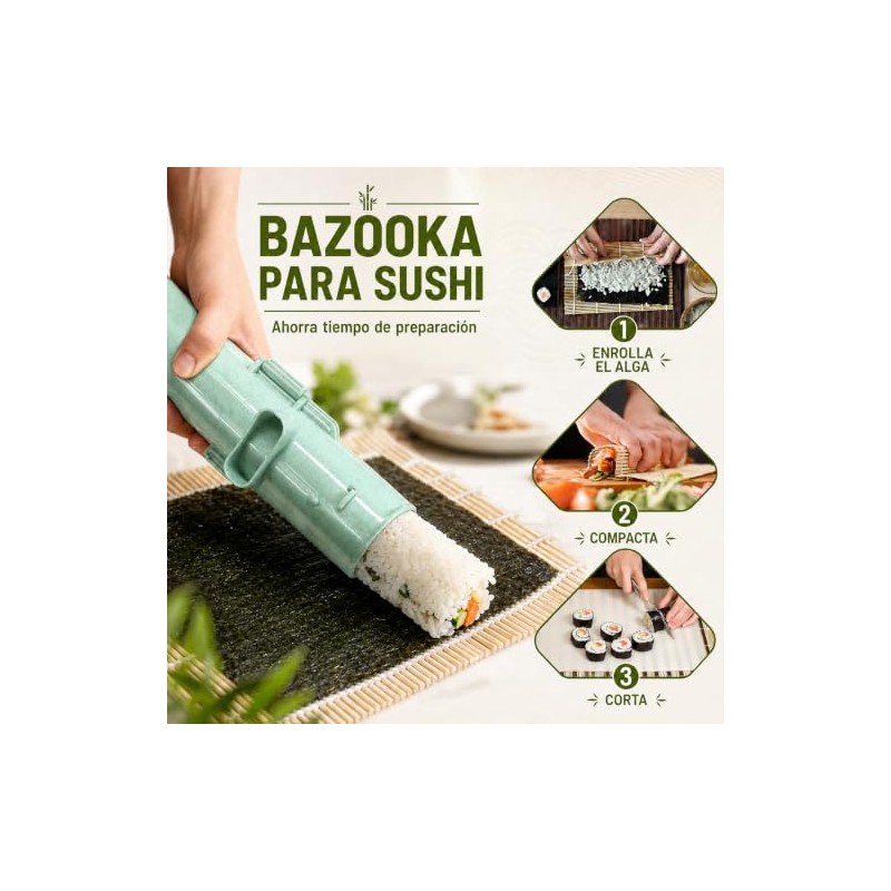 Kit para Hacer Sushi 18 en 1, Ideal para Principiantes
