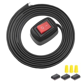 MKBKLLJY 1Pcs Red Paste Type Switch Car Rocker Switch ON/Off Surface Mount DC 12V Push Button Switch led Light Strip Switch 24V 110V 230V 3A 5A 10A High Current with 39.4inch Cable for Car Lamp