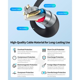 Charger for Qecnato S10 3.3Ft/100cm 2 Pin USB Portable Magnetic Charging Cable Cord for Qecnato S10