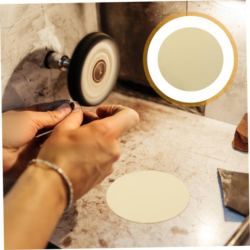 Hohopeti 2pcs Brass Plates for DIY Crafts Sturdy Round Metal