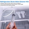 Refrigerator Drain Cleaning Tool, 8 PCS Reusable Waterline Buddy For