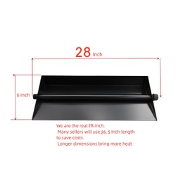 Americangaslos 15"-28" Burner Pan for Gas Fireplace Gas Fireplace Burner Gas fire pits Gas Logs Natural Gas and Propane Burner (28 Inch One Pipe) Appearance Patent Applied