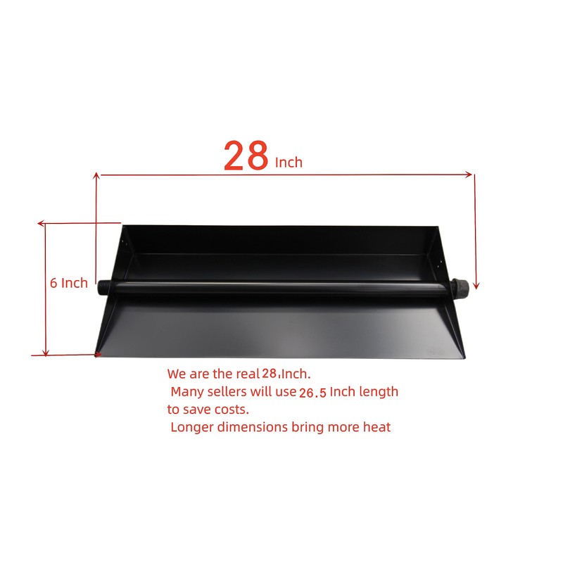 Americangaslos 15"-28" Burner Pan for Gas Fireplace Gas Fireplace Burner