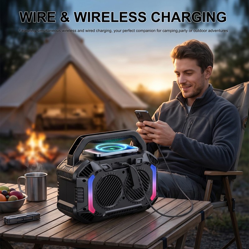 OMUCA Speakers Bluetooth Wireless, 100W Portable Bluetooth Speaker with Bass,