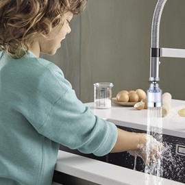 Sink Filter Water Faucet, Transparent 360 Degree Rotating Water Filter Removes Chlorine, Fluorine, Heavy Metals and Hard Water, Multipurpose Water Purifier for Home, Kitchen Water Filtration(ZS237)