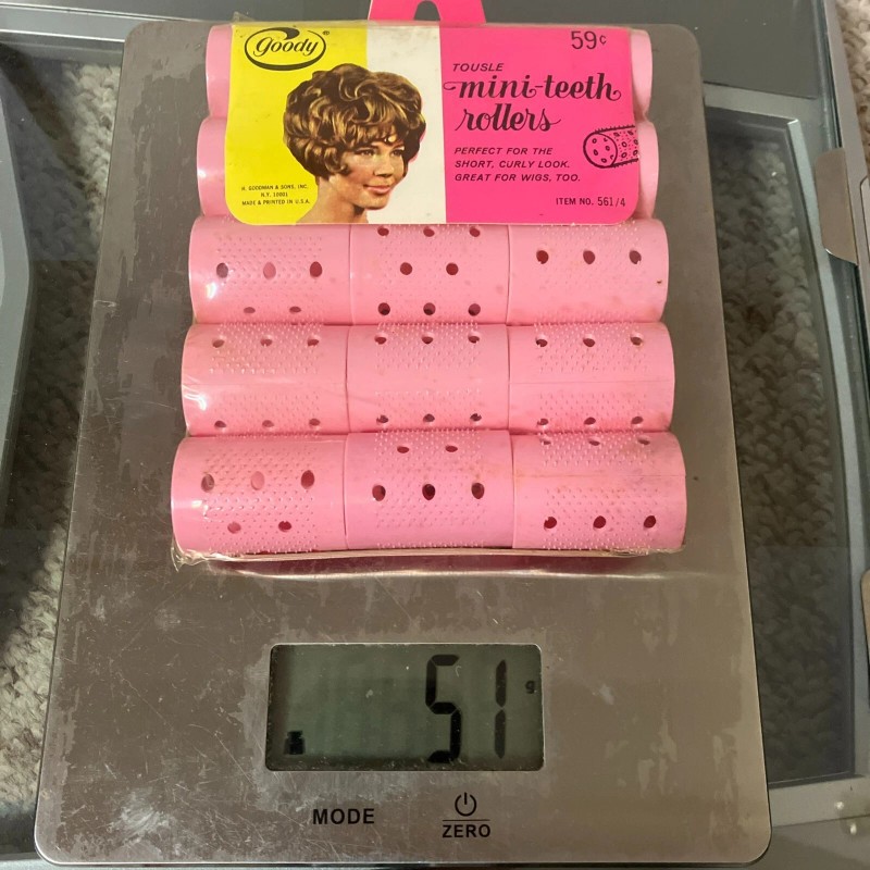 Goody NOS Goody Tousle Mini Teeth Rollers 15 Pink 1-1/8''