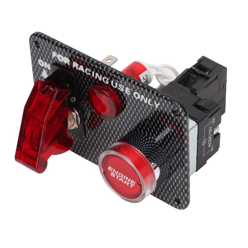Ignition Switch Panel Kit 12V 40A Carbon Fiber Racing Style