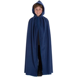 Dark Blue Cloak or cape with hood for Kids 7-9 years