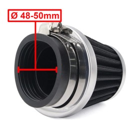 Area1 Universal Tuning Sport Air Filter Filter Connection 48 49 50mm Double Layer Steel Motorcycle Air Filter ATV Quad Scooter