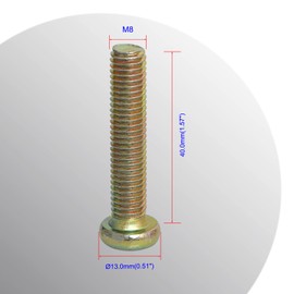 Aopin Flat Head Hex Socket Cap Screws, Hex Socket Head Cap Screws, Connector Screws for Furniture Crib Chairs, Carbon Steel, M8 x 40mm, 10Pcs