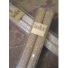8 Inch Natural Beeswax Glitter Candles, Fools Gold Color, Boxed Set of 2(One Pair, Two Candles Total)