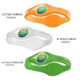 Power Balance the Original Genuine Performance Wristband, Silicone rubber Wristbands Bracelets sports bracelet wristband for men women, power 3 pack bangles, safe Waterproof Lightweight durable