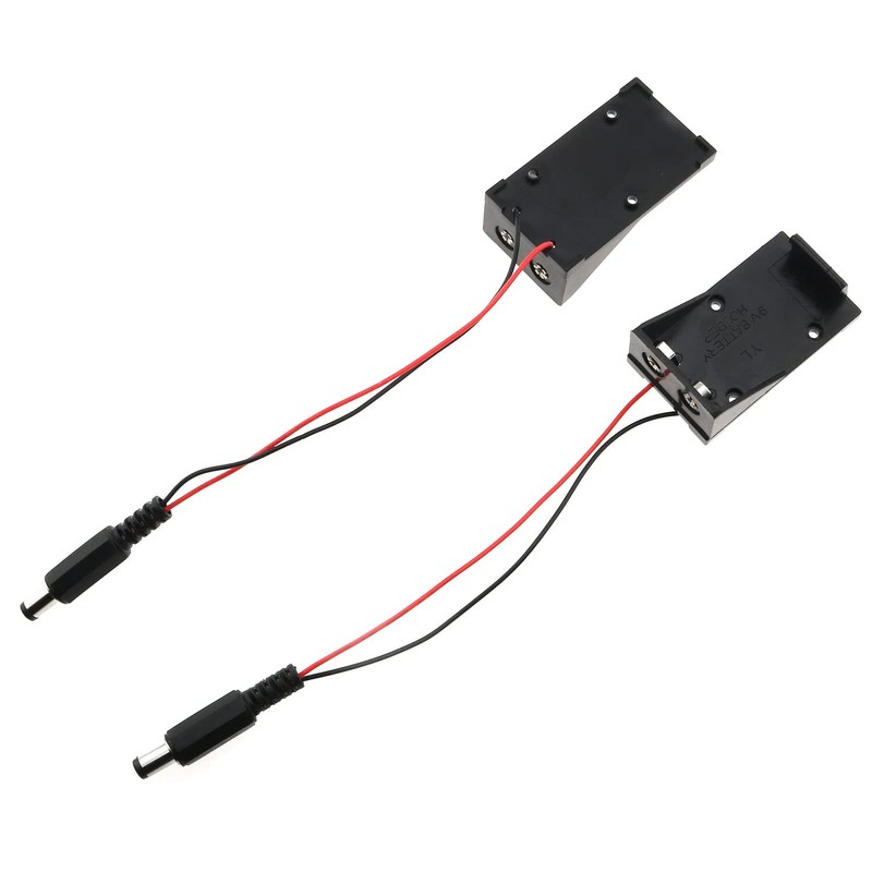E-outstanding 9V Battery Holder 2PCS Black 6F22 9V Battery Storage