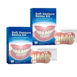 Silicone Reline Denture Set,Silicone Dentures Set, Denture Kit for Dentures, Soft Reline Kit for Men and Women