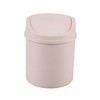 Hespama Pink Mini Round Swing Lid Trash Bin, 0.5 Gallon