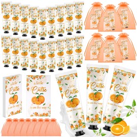 Swiffen 24 Sets Baby Shower Hand Cream Bulk Shower Orange Cutie Favors Bridal Thank You Appreciation Hand Cream for Guests Travel Size Lotion with Organza Bags