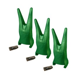 3 - Excavator Twin Tiger Rock Bucket Teeth & Pins - V19TVY