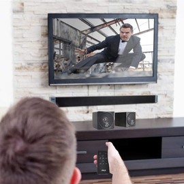 Pyle Home PCB3BK 3-Inch 100-Watt Mini Cube Bookshelf Speakers - Pair (Black) (Pair)