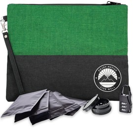 Bolsa a prueba de olores con cerradura, bolsa a prueba de olores para perros, recipientes a prueba de olores para hierbas, café, aceites de té, organizador de dinero y bolsa de medicamentos de viaje, bolsa a prueba de olores con cierre y 5 bolsas sellada