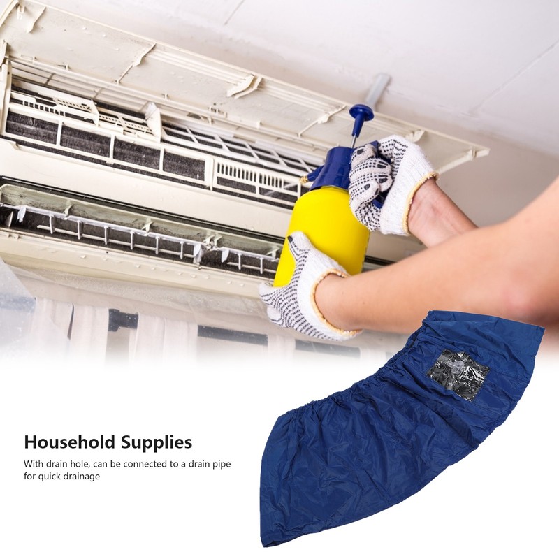 WallMounted Air Conditioner Cleaning Cover with Elastic Cord Waterproof Protector