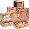 Gersoniel 24 Pieces Christmas Cookie Boxes with Window 8.5 x