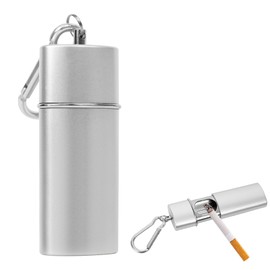 Pocket Ashtray for On the Go Travel Ashtray Mini Portable Ashtray for On the Go Odour-Proof with Lid Ashtray to Go Pocket Ashtray Odour-Proof (Silver)
