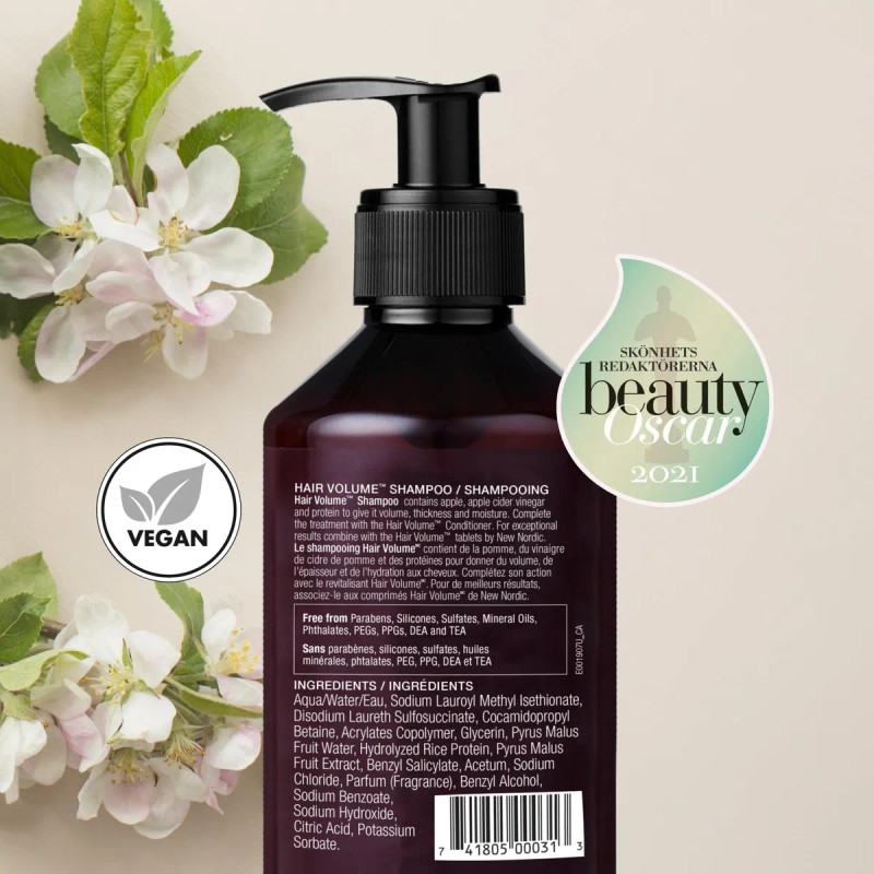 Champú New Nordic Hair Volume Herbal Recipe 250 Vegano