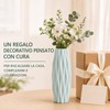 Vasi in Plastica 2 Pezzi Effetto Ceramica Verde