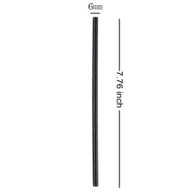 GDMINLO 100 Pack Paper Straws Black Eco-Friendly Drinking Biodegradable for Party Supplies, Bridal/Baby Shower, Birthday, Mixed Drinks, Weddings, Restaurant, Food Service