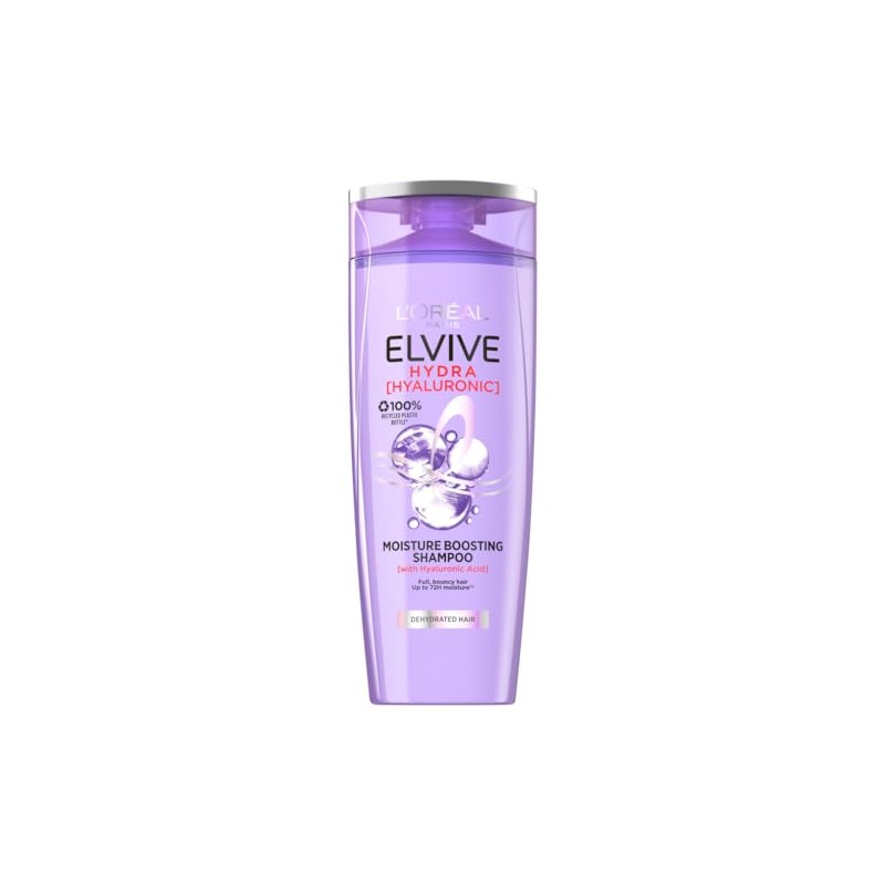L'Oreal Elvive Hydra Hyaluronic Acid Shampoo 300ml Moisturising for Dehydrated